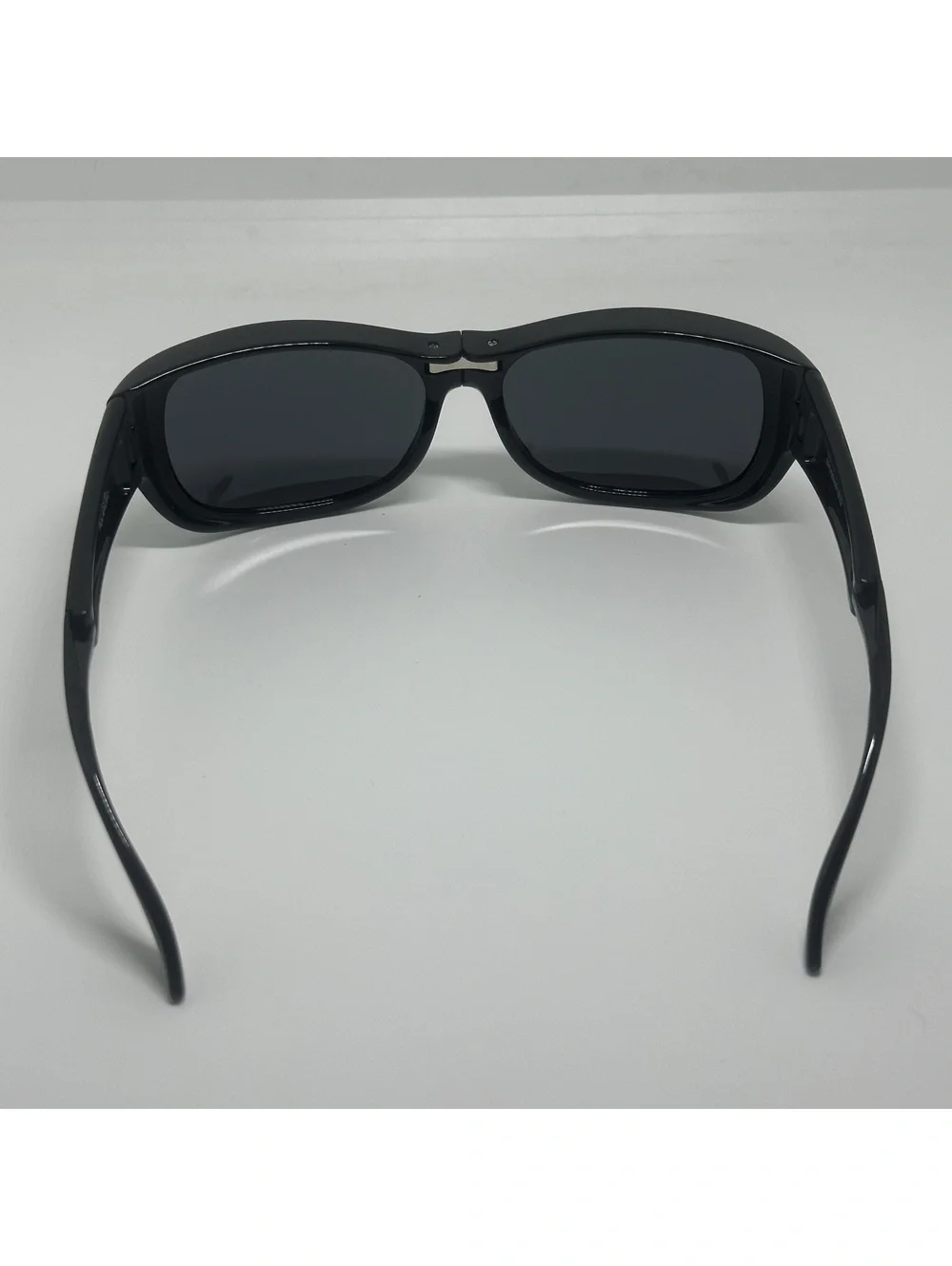 Haven Morgan Black Rectangular Folding Fit Over Sunglasses with Polarized Lenses